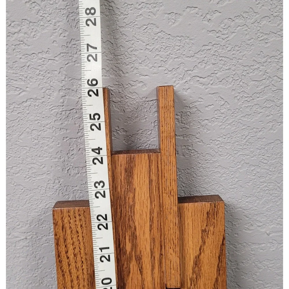 Wooden Wall Clock 26-inch Tall Wooden Wall Hanging Clock - Read As Is